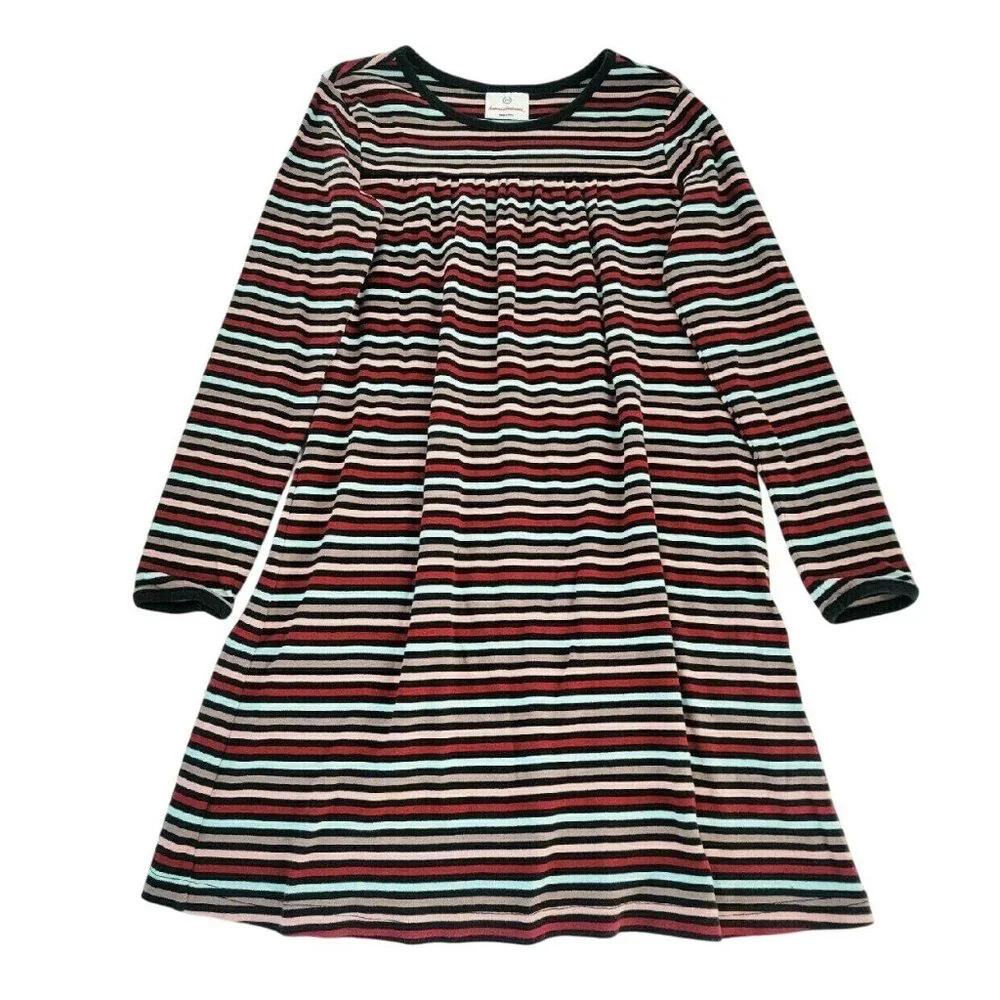 Hanna Andersson Day Play Dress Multi Stripe 10 Girl